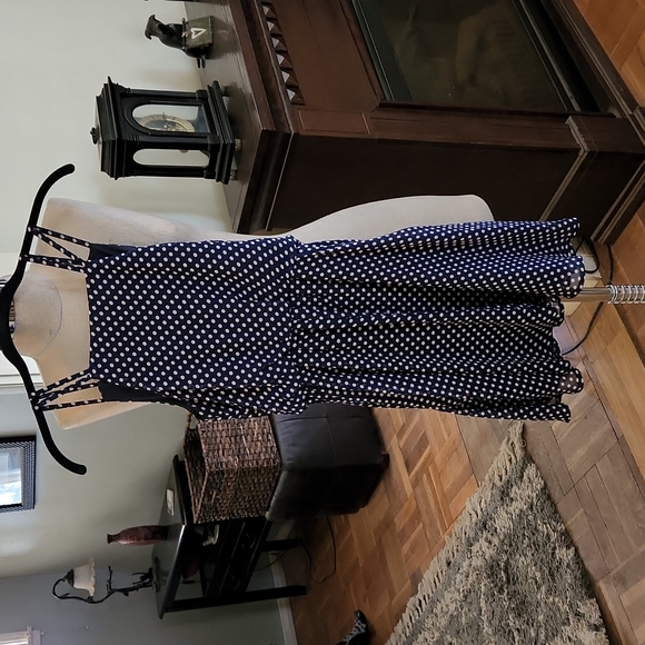 Issue Navy Polka-Dot Dress - Picture 4 of 6